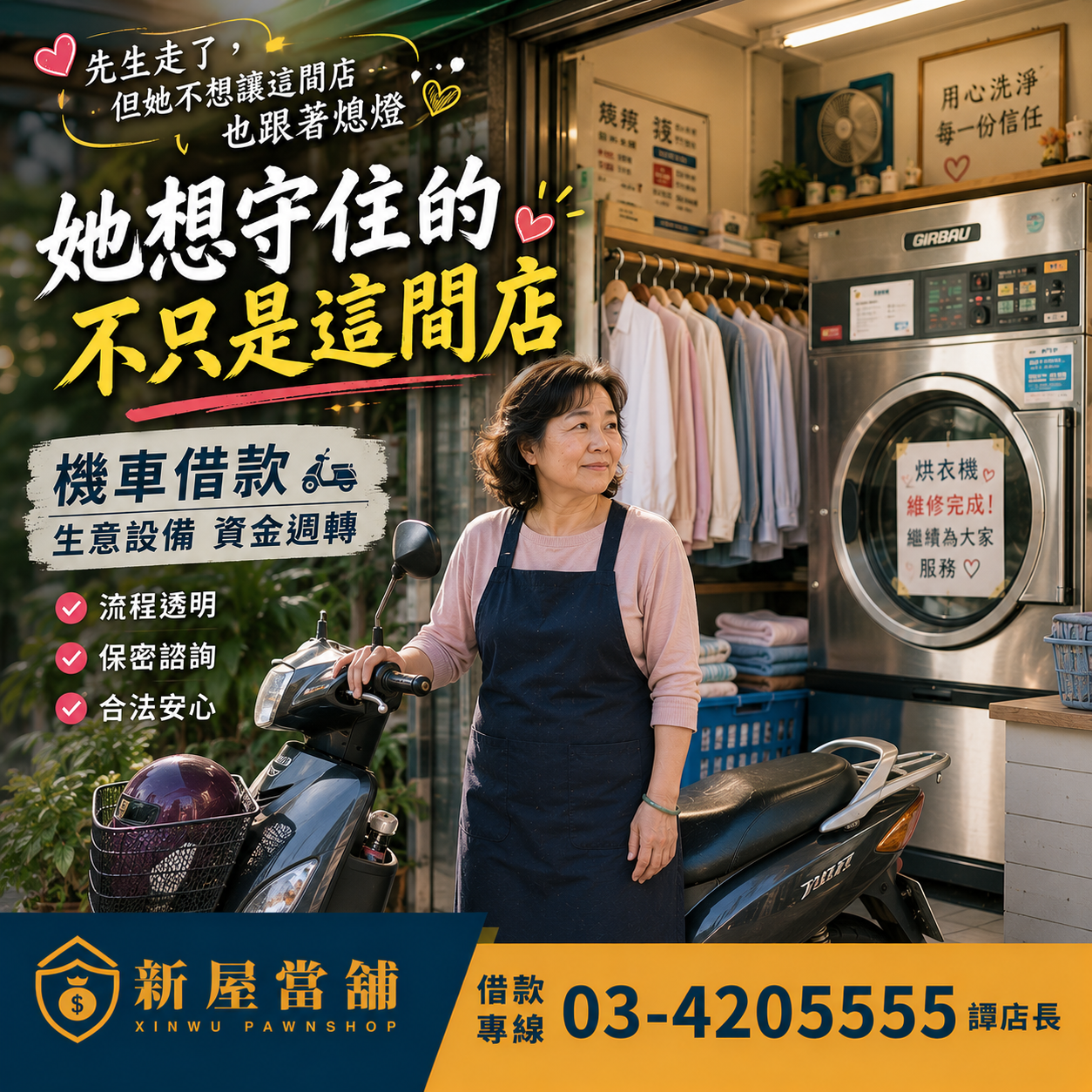 機車借款 生意設備 資金周轉 桃園新屋當舖 幫你守住你的店